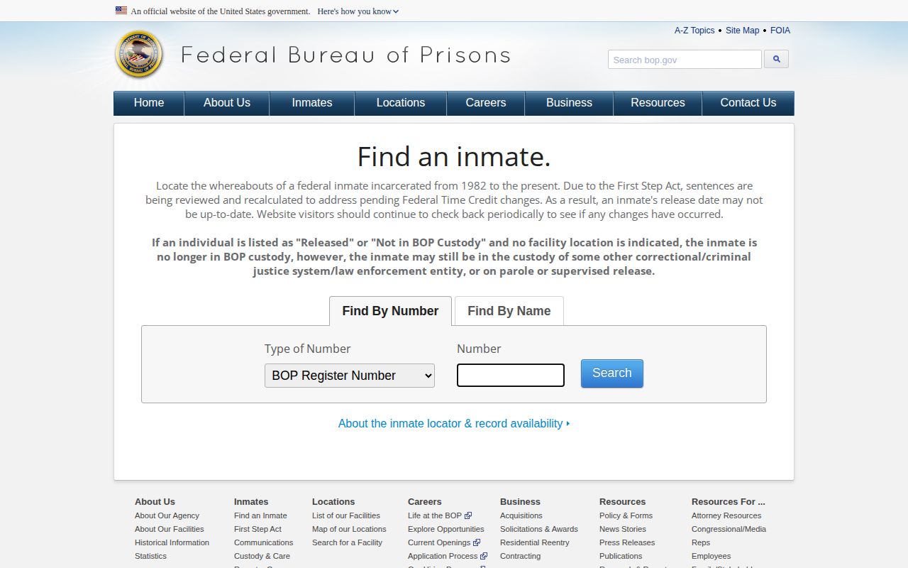 Federal locator for a Mills County released inmate